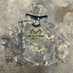 Realtree Camo Hoodie Men’s Extra Large Green Hunting Warm Outdoors Streetwear